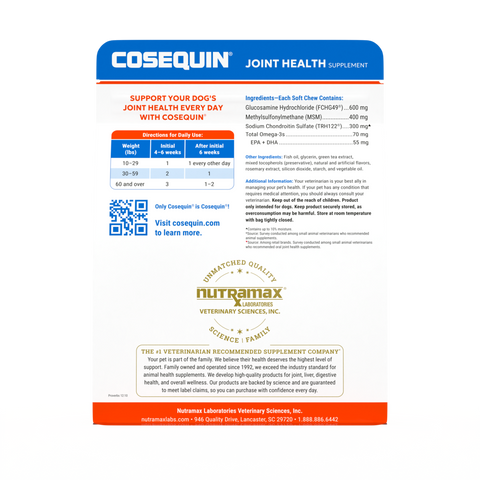 Cosequin® for Dogs with MSM Plus Omega-3 Fatty Acid Soft Chews